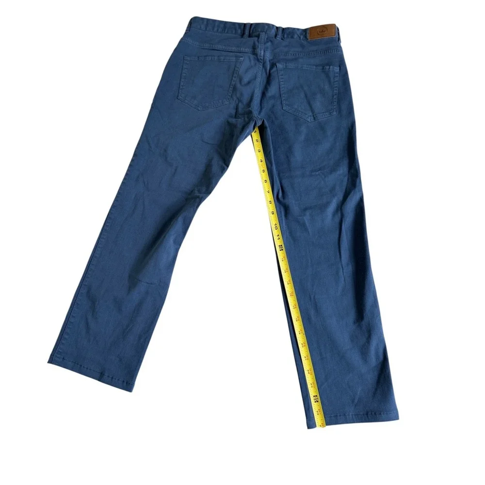 Peter Millar Crown 5-Pocket Pants Mens 31 Blue Cotton Modal Stretch Straight Leg